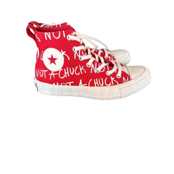 Converse Chuck Taylor All Star Unt1tl3d High Top Red White 271965C Kids Size 6 - Picture 4 of 8